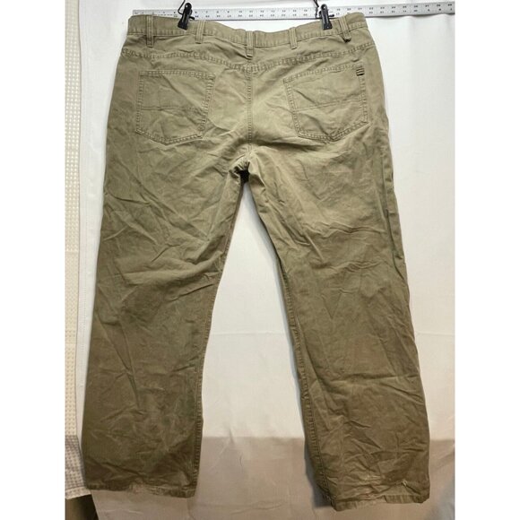 Eddie Bauer jeans mens 43 x 32 distressed straight brown work - Picture 3 of 16